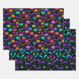 Mixed Halloween Wrapping Paper Sheets