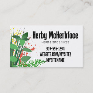 Mixed herbs 2 culinary chef catering business card