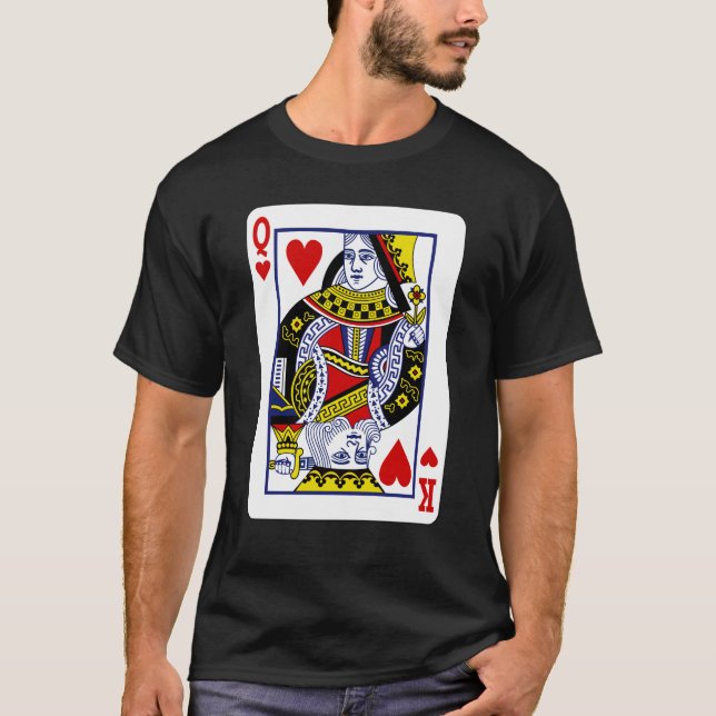 Mixed King & Queen - Two Spirited Playing Card T-Shirt (Front)
