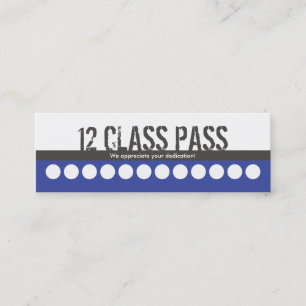 Mixed Martial Art Business Card 12 Class Pass Card