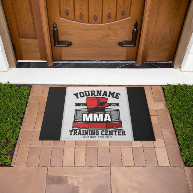 Mixed Martial Arts ADD NAME MMA Fight Training Doormat (Outdoor)