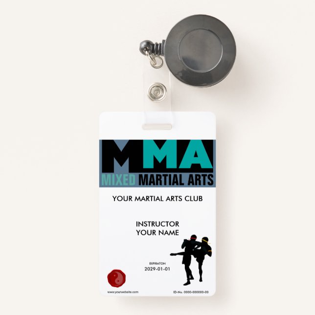 Mixed Martial Arts Badge (Front with Retractable)