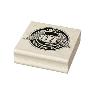 Mixed Martial Arts Fighting Club Rubber Stamp