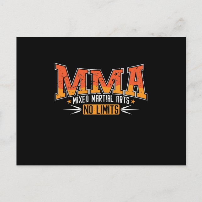 Mixed Martial Arts "No Limits" Postcard (Front)