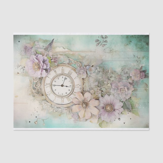 Mixed Media and Clock Tissue Paper (Front)