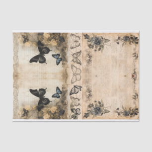 Mixed Media Artist Junk Journal Dark Gothic Tissue Paper