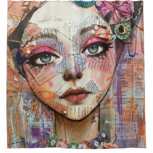 Mixed Media Collage Portrait Art (11)