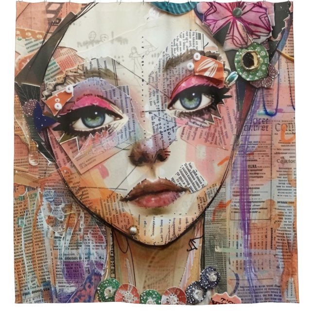 Mixed Media Collage Portrait Art (11) (Front)