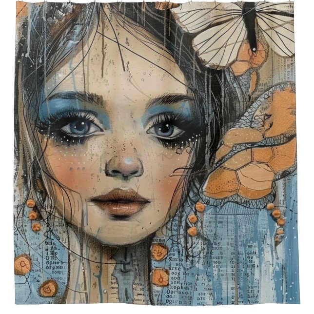 Mixed Media Collage Portrait Art (12) (Front)
