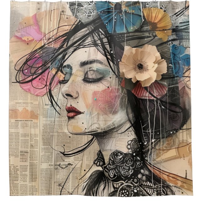 Mixed Media Collage Portrait Art (2) (Front)