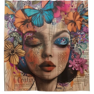 Mixed Media Collage Portrait Art (7)