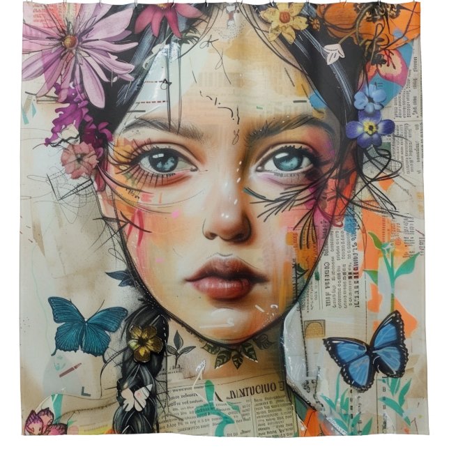 Mixed Media Collage Portrait Art (9) (Front)