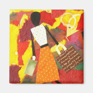 Mixed Media Colourful Art Magnet