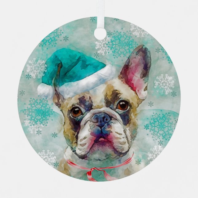 Mixed Media Dog Print Ornament AP443B1 (Front)