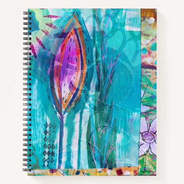 Mixed media Floral Notebook (Front)