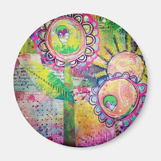 Mixed media garden magnet (Front)