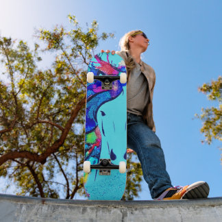 Mixed Media Horse  Skateboard