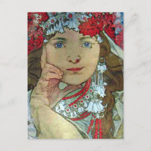 Mixed Media Lady Postcard