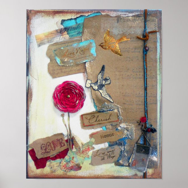 Mixed Media Love Art Print (Front)