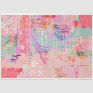 Mixed Media Pastel Grunge Decoupage Tissue Paper