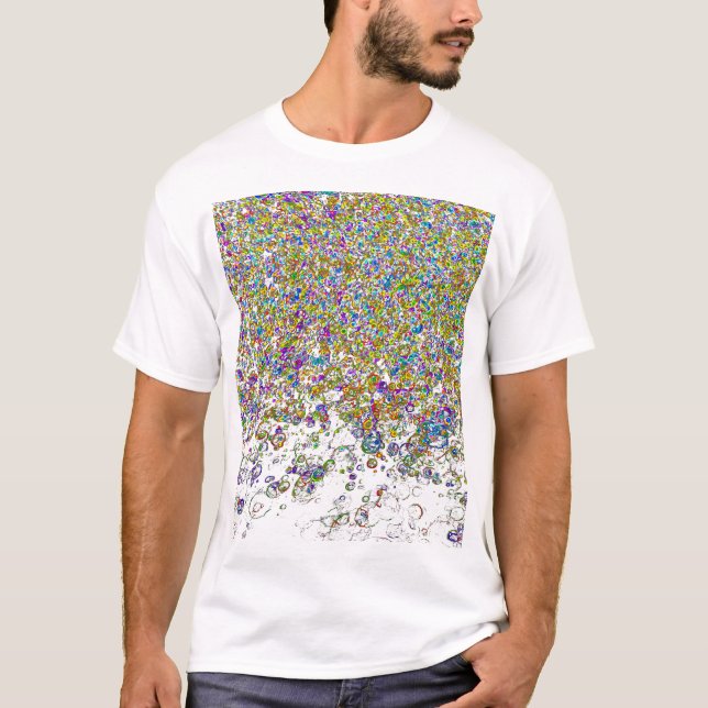 Mixed Media Spheroids Style Organic Design T-Shirt (Front)