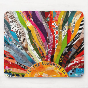 Mixed Media Sun  Mouse Pad