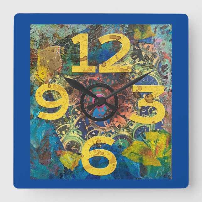 Mixed-Media Wall Clock (Front)