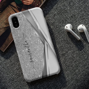 Mixed Metal 3-D Glitter Gold Monogram   Case-Mate  iPhone 13 Case