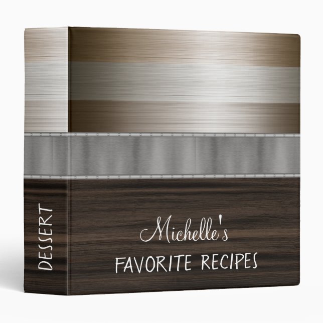 Mixed Metal Bronze Silver Chocolate Brown Binder (Front/Spine)