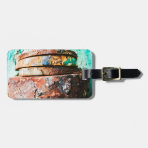 mixed metal race to cake luggage tag