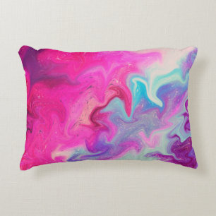 Mixed paint background accent pillow