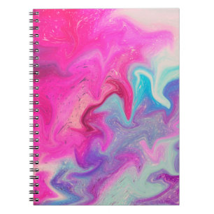 Mixed paint background notebook