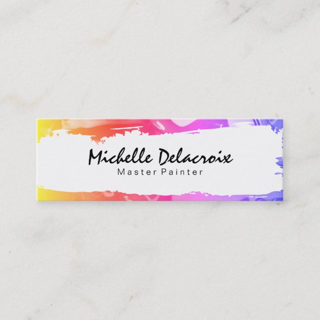 Mixed Paint | Vibrant II Mini Business Card (Front)
