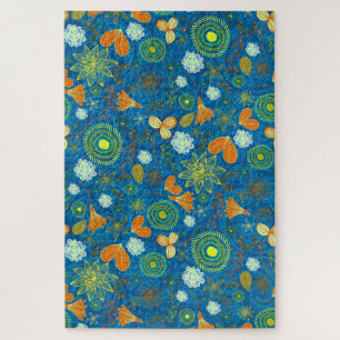 Mixed paisley flowers patterns jigsaw puzzle