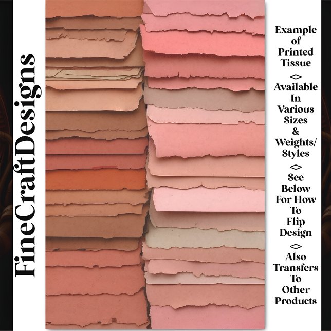 Mixed Palette Of Pink & Terracotta BP7B Decoupage Tissue Paper (Creator Uploaded)