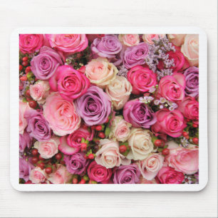 Mixed pastel roses by Therosegarden Mouse Pad