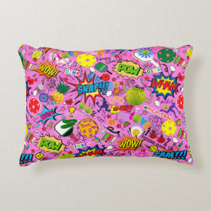 😍 mixed pickleball pink accent pillow