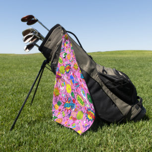 😍 mixed pickleball pink golf towel