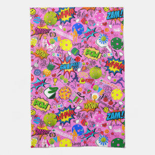 😍 mixed pickleball pink kitchen towel