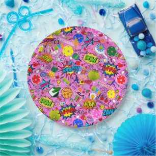 😍 mixed pickleball pink  paper plate
