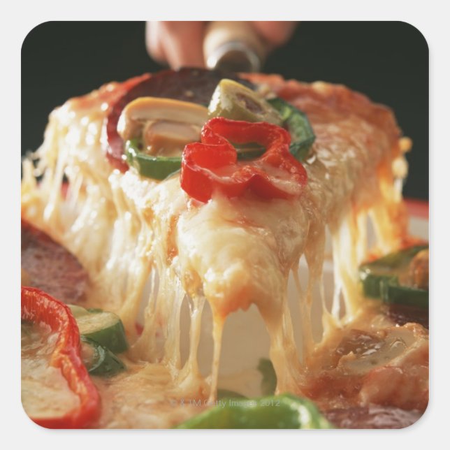 Mixed Pizza Square Sticker (Front)