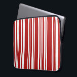 Mixed Red and White Stripes Laptop Sleeve<br><div class="desc">Stylish custom laptop sleeve features red and white stripes in varying widths. The white is actually transparent, so you can change it if you like. Just click the "Customize it!" button, then select a “Printed Background Colour” in the sidebar. When you're done, click "Add to Cart" to purchase your customized...</div>