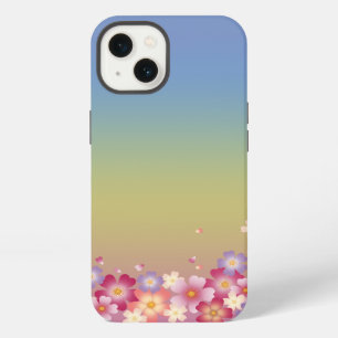 Mixed Sakura Blossoms Kimono Style Rainbow iPhone 13 Case