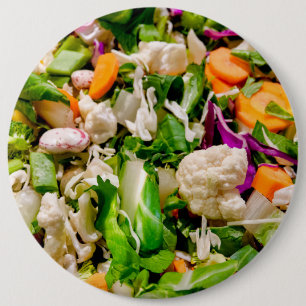 Mixed salad 6 inch round button