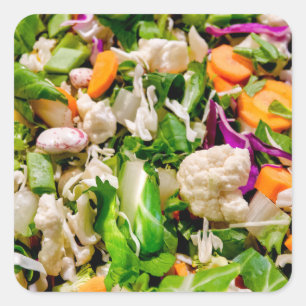 Mixed salad square sticker