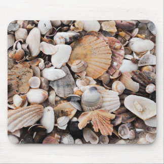 Mixed sea shells mouse mat