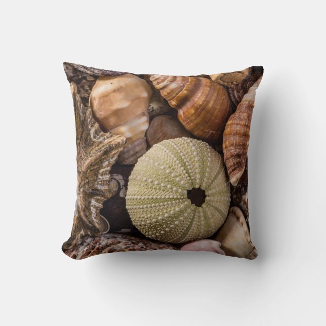 Mixed Sea Shells Pillow (Front)
