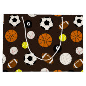 Mixed Sports tiled themed pattern gift bag (Back)