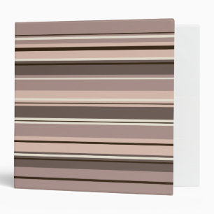 Mixed Striped Pattern Browns Taupe Creams Binder