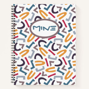 Mixed Up Letters, Abstract, Modern, Diary Notebook